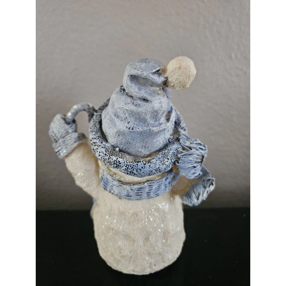 Snowman Figurine Carrying Gifts Winter Holiday Decor Tabletop‎ Accent Vintage